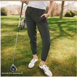 NWT Albion Fit Dash Jetsetter Joggers L Black Athleisure Travel Pants Activewear